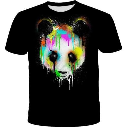 2021 New Fashion Men/women Animal Panda Black White T-shirts 3D Printed Tee Casual Style T Shirt Panda men clothing streetwear