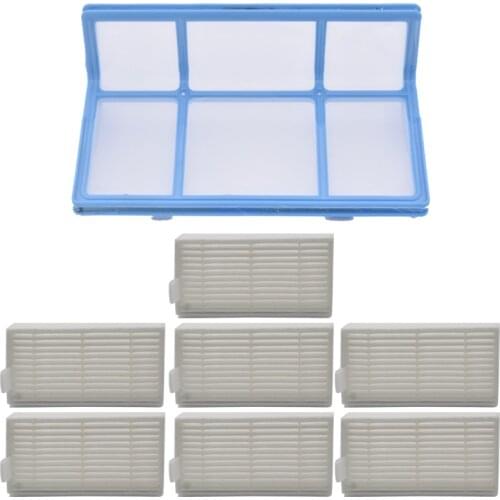 Hepa filter* 6 + side brush* 6 for ILIFE V3 V5 V5s V3s Pro V5s Pro V50 X5 robotic vacuum cleaner spare parts kit spare parts