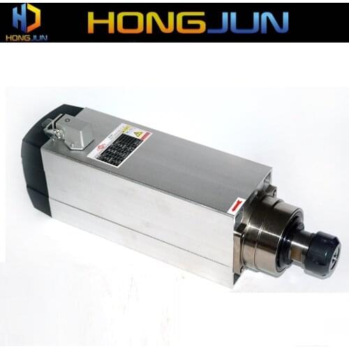 HONGJUN 7.5kw 18000rpm square high speed air cooled CNC router spindle motor for wood