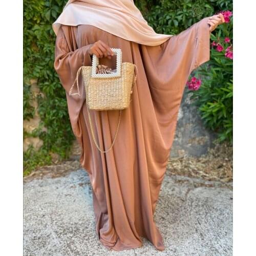 Eid Muslim Women Prayer Garment Dress Jilbab Abaya Long Khimar Bat Sleeve Kaftan Ramadan Gown Abayas Islamic Clothes Niqab Burka