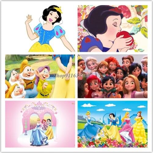 Disney Canvas Painting Classic Cartoon Snow White and The Seven Dwarfs Poster Prints Wall Art Picture for Living Room Home Decor