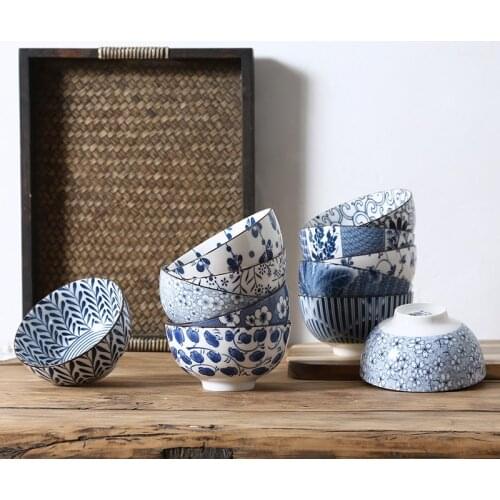 Ceramic Japanese Tableware Personalized Creative Bowl Spoon Set Basket Color Ceramic Japanese Tableware Bowl Plate