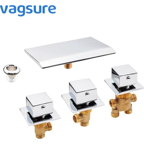 Vagsure Cold and Hot Water Tap Brass Switch Control Valve For Bathtub Faucet Set Shower Cabin Mixer Faucet Bath Faucet