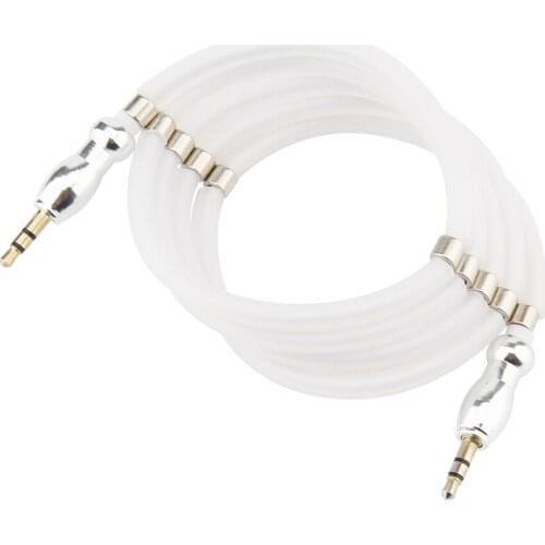 1m Magnetic Absorption Audio Cable 3.5mm Jack Aux Cord Speaker Line For iPhone Samsung Phone Car Headphone MP4