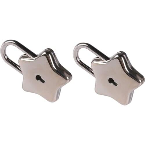 Mini Star Shape Archaize Padlocks Locker Security Key Lock With Key Luggage Lock
