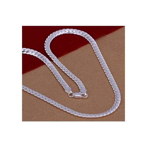 Fashion jewelry, S925 Sterling Silver color Jewelry.18 MM Necklace , jewelry, N0106