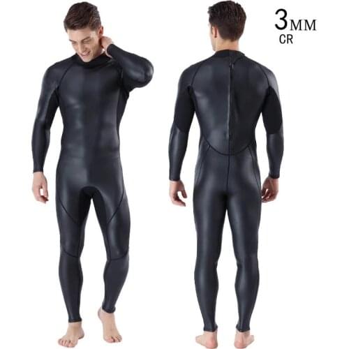 Mens Light Leather Wetsuit 3MM neoprene spearfishing Wetsuit Triathlon CR Rubber thermal Scuba diving suit One piece swimsuit