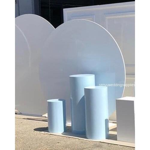 New style custom design circle wedding display backdrop stand with base senyu2300