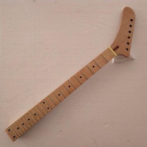 Reverse Banana headstock Full scalloped Guitar Neck 24 Fret Maple ST style maple fingerboard gloss