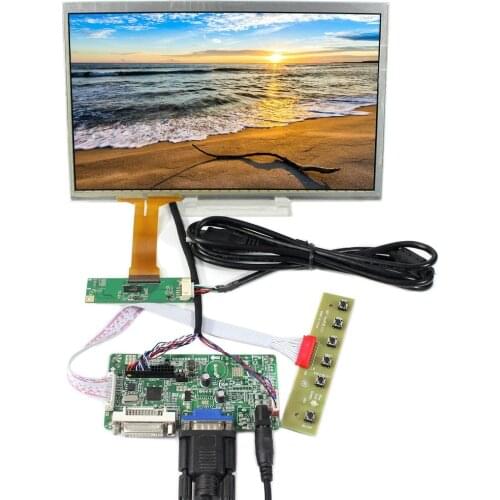 DVI+VGA LCD Controller Board 10.1inch 1366x768 LCD Screen With Capacitive Touch Screen
