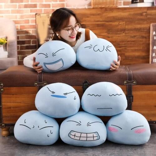 1pcs Anime That Time I Got Reincarnated as a Slime Throw Pillow Cushion Plush Doll Toy Cosplay Prop Home Decor for Boy Girl