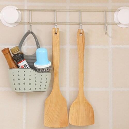Sink drain hanging basket Useful Suction Cup Sink Shelf Soap Sponge Rack Kitchen Sucker Storage Tool