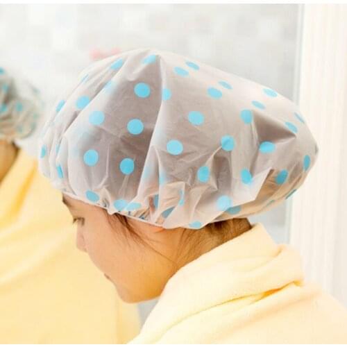 Sale Shower Cap Waterproof High Quality Hair Salon Elastic 1PC Thicken For Women Bath Hat Bathroom Products