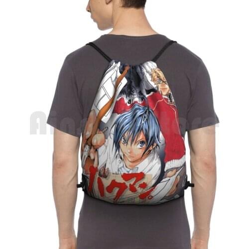 Bakuman Dream Team Backpack Drawstring Bag Riding Climbing Gym Bag Bakuman Anime Manga Cool