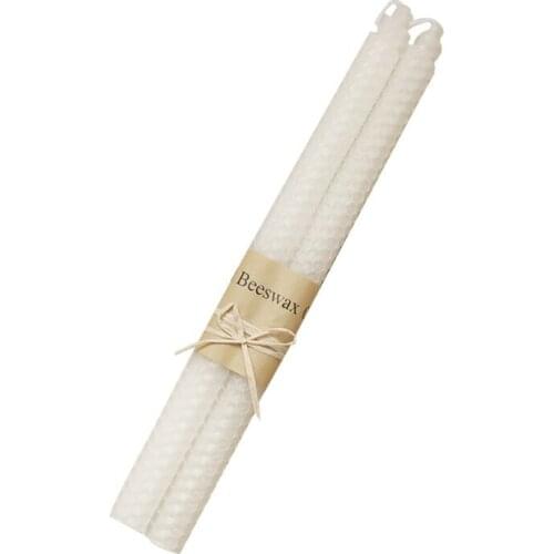 100% Beeswax Hand Rolled Candles Home Party Dinner Bistro Candles Dropshipping