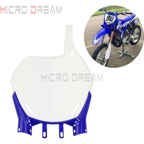 Universal Dirt Pit Bike Motocross Front Number Plate Holder For Yamaha WRF YZ TTR WR XT 85 125 150 230 250 350 426 450 Blue
