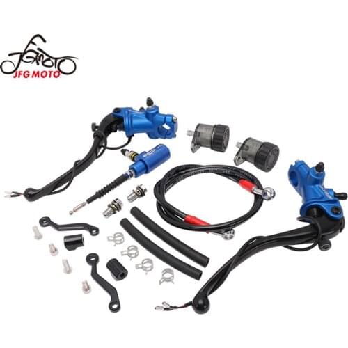 Motorcycle Universal 22mm Brake Clutch Pump System Lever Master Cylinder Oil Hose For YAMAHA YZ YZF WR WRF
