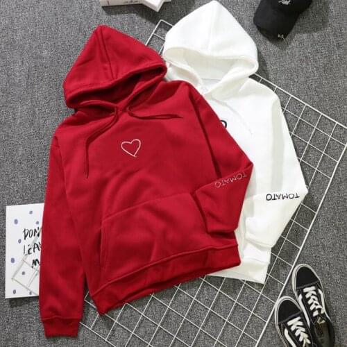 New Fashion Love Heart Print Women Men Hoodies Casual Lover Couple Sweatshirts Autumn Long Sleeve Pullovers Sportswear Tracksuit