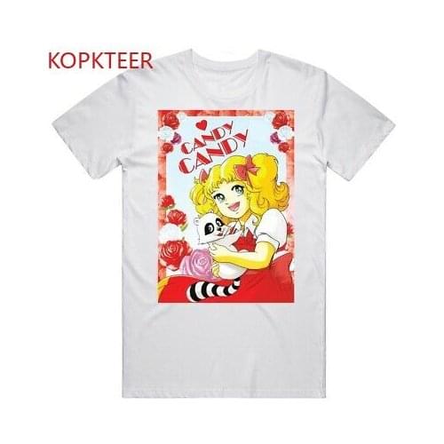Candy Candy Japanese Anime Cartoon 70s Vintage T Shirt Short Sleeve O Neck New Printed Women Women Tees Casual Street Style