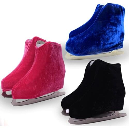 1 pair Ice Skating Shoe Cover Figure Skating Shoes Cover Velvet Roller Skate Anti Dirty Cover Flannelette For Kids Adult S M L