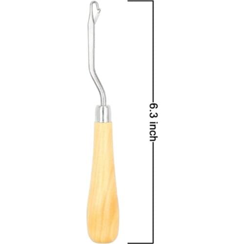 1pc Wooden Handle Hook Knitting Machine Tool Diy Handmade Crafts Knitting Tool