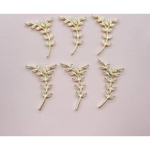 20pcs Alloy Leaves Branches Leaves hair accessories diy accessories bridal headwear handmade shoes clothes bags materials Button