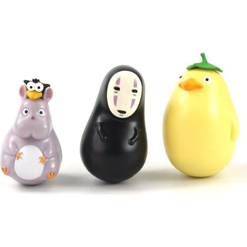 3pcs/set Miyazaki Hayao My Neighbor Totoro No face man pvc Action Figure Cartoon Model Toy