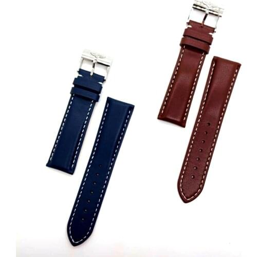 Watch Accessories high Quality leather strap watchhand Stainless Steel Buckle Belts 20 22mm suitable for Diving watch