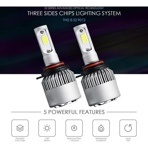 12/24V 72W 8000lm 6500K Car LED Headlight Bulbs Auto Headlamp Led Car Light H4 Hi-Lo Beam H7 H11 H1 H3 9005 9006 9012 COB