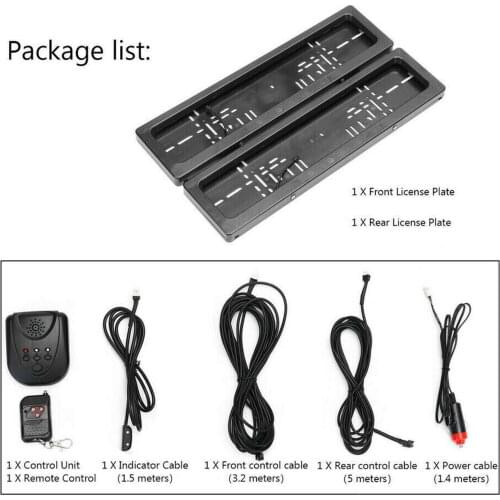 Vehicle Set European Size License Plate Frame Against Corrosion and Rust, Effectively Protects Against Corrosion and Rust