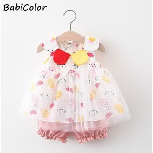 BabiColor Baby Girls Clothing Set Children Sleveless Shirt +Shorts Suit 2pcs Kids New Tracksuit 2021 Summer Korean Outfit Suit