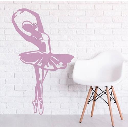 Ballerina Wall Stickers Ballet Dancer Wall Decals Vinyl Home Decor For Girls Bedroom Dancing Room Dance Studio Murals LL1267