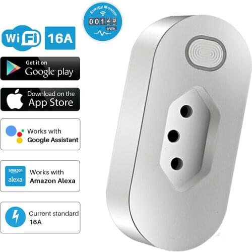 Wireless Socket Brazil WiFi Smart Outlet Plug Timing SmartLife APP Remote Control Compatible With Alexa Google Assistant
