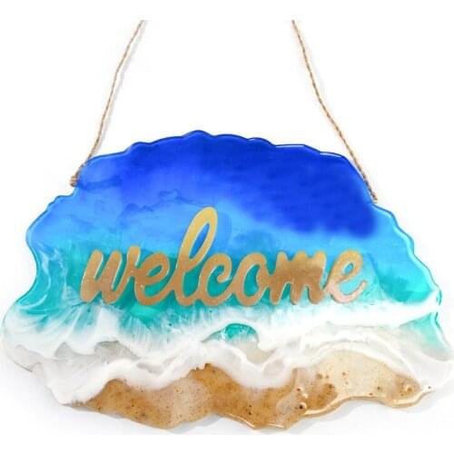 Cloud Shape House Number Plate Shop Bar Welcomes Hanging Tags Doorplate Casting Silicone Mould DIY Crafts