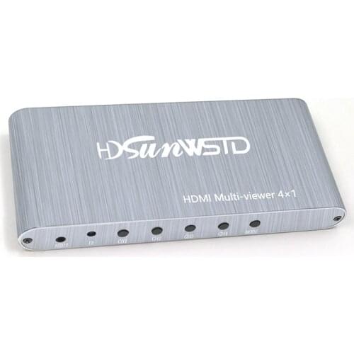 HDMI 4x1 Switch Quad Multi Viewer Splitter Ultra with Seamless Switcher HD Video 1080P Compliant With HDMI 1.3a