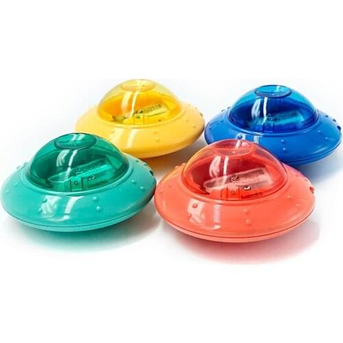 Stationery Creative UFO Pencil Sharpener Kawaii School Supplies Office Supply Stationery Items Student Prize for Kids Gift