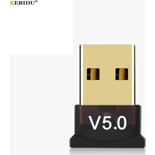 Kebidu Wireless USB Bluetooth 5.0 Adapter Transmitter Music Receiver Mini Dongle Audio Adapter for Computer PC Laptop Tablet