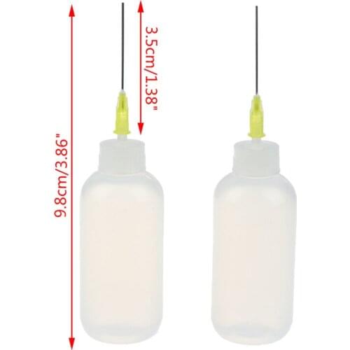 2PCS 50ml Plastic Pottery Tools Transparent Squeezing Mud Bottle Point Line Decorative DIY Craft Making Tools Accessories