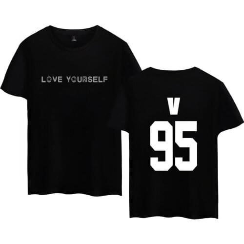 Kpop t shirt Bangtan Boys Love Yourself Short Sleeve t-shirt 2020 Print Summer Tee shirt Cotton tshirts hip hop clothes
