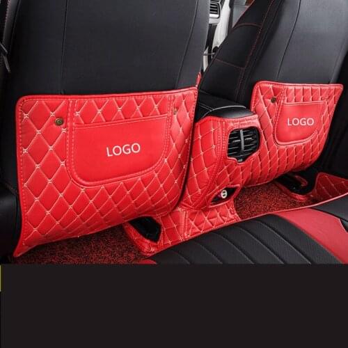 Red Black Seat Center Armrest Rear Back Anti-Kick Pad Mat For Ford Focus 2019 AAB248