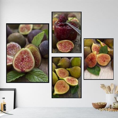 Kitchen Fruit Fresh Figs Pictures Canvas Paintings On Wall Art Nordic Fig jam Diner Decorative Poster Wall Print For Living Room