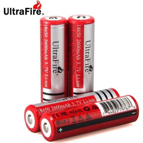 2PCS/ lot TrustFire Protected 18650 3.7V True 2400mAh Lithium Batteries Rechargeable 18650 Battery