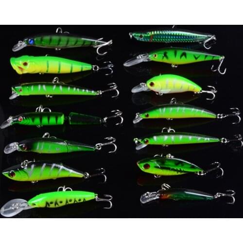 New Set Mixed 14pcs/Lot Good Quality Fishing Lure 14 Models Crankbait Bait Artificial Make Fish Baits Wobbler Fishing Tackle