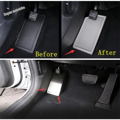 Lapetus Side Left Foot Rest Pedal Frame Cover Trim Fit For Hyundai Tucson 2016 - 2020 Stainless Steel / Accessories Interior
