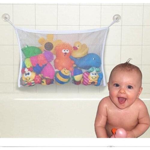 Storage bags useful durable kids baby bath toys pouch storage net/mesh strong sucker