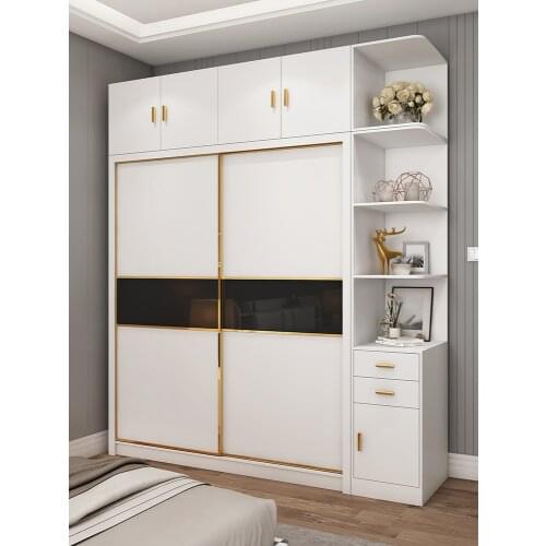 Simple push-pull, sliding, sliding, door-to-door wardrobe for household master bedroom