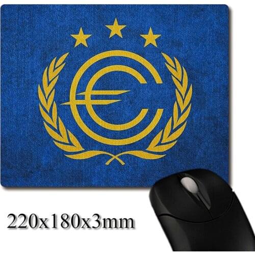 PC Game European Union logo printed Heavy weaving anti-slip rubber pad office mouse pad Coaster Party favor gifts 220x180x3mm