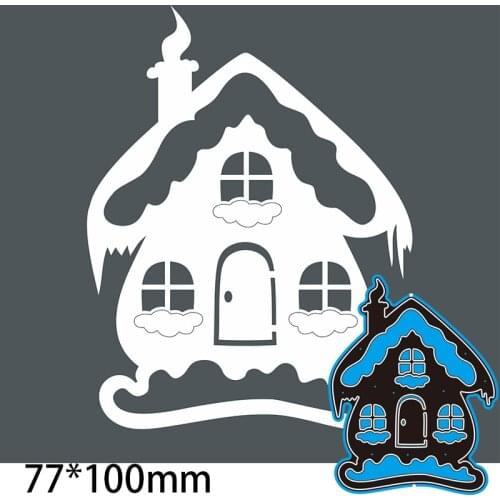 77*100mm Cute Creative Snow House Cutting Metal Dies New Stencils DIY Scrapbooking Paper Cards Craft Making Craft Decoration