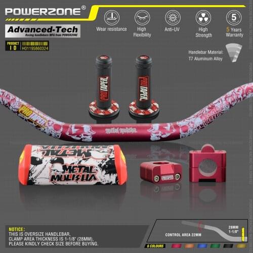 Handlebar For Pro Taper Pack Bar 1-1/8" Classic Handle bar Pads Grips Pit Pro Racing Dirt Pit Bike Motorcycle With CNC Adapter