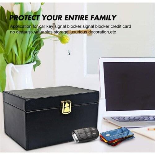 Signal Shielding Box Car Key Phones Fob Protector Faraday Box Radiation-proof Mobile Phone Box Signal Blocker Security